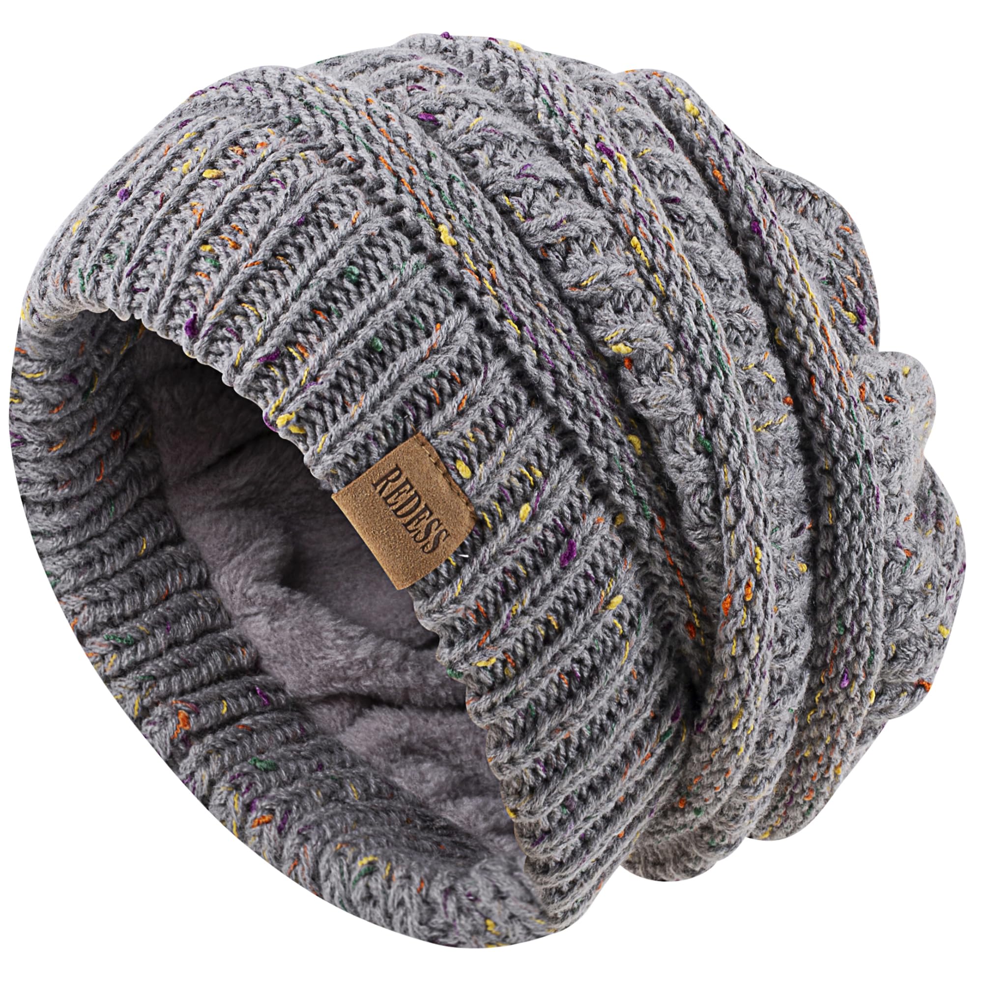 REDESS Slouchy Beanie Hat per Uomo e Donna Winter Warm Chunky Soft Oversize Cable Knit cap