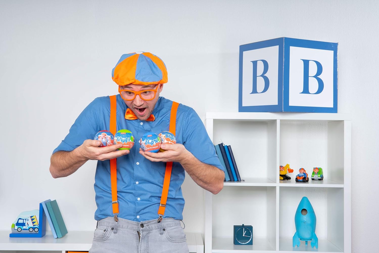 Blippi Ball Pit Surprise 3 Pack Bundle Learn Shapes and Numbers Toy Figures for Children and Toddlers