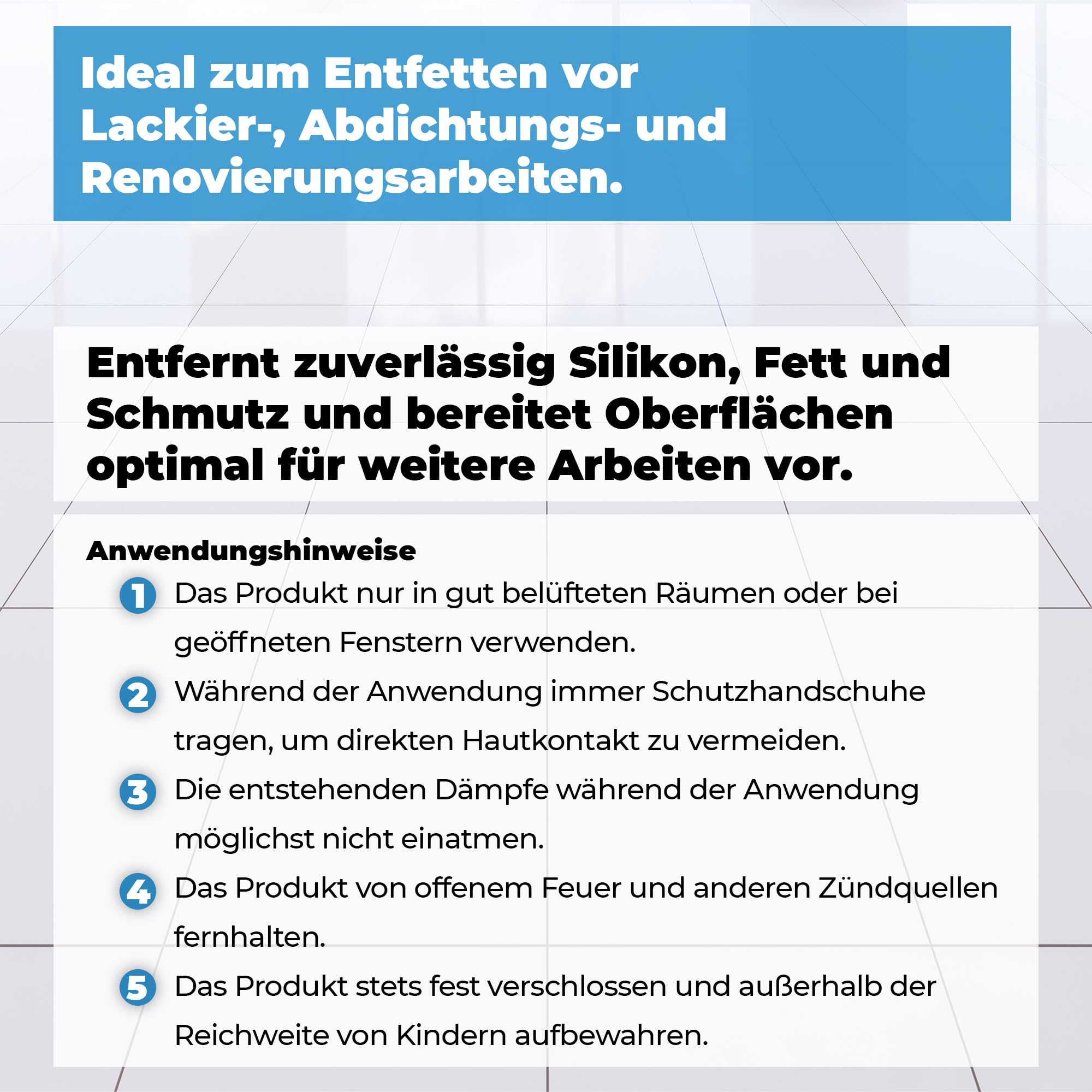 Silikonentferner – Antisilikonreiniger zum Entfernen von Silikon, Fett & Öl – Lackentfetter zur Lackvorbereitung und Oberflächenreinigung 1 × 200 L
