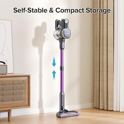 Miniatura 3 de Lubluelu Aspiradora inalámbrica mejorada de 45 kPa, aspiradora independiente con potente succión, hasta 50 minutos de tiempo de funcionamiento,