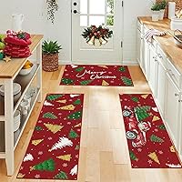 Vista 12 de U'Artlines - Juego de 3 alfombras de cocina de calabaza de otoño con corredor, alfombras y tapetes de granja de cosecha, alfombras de piso de cocina