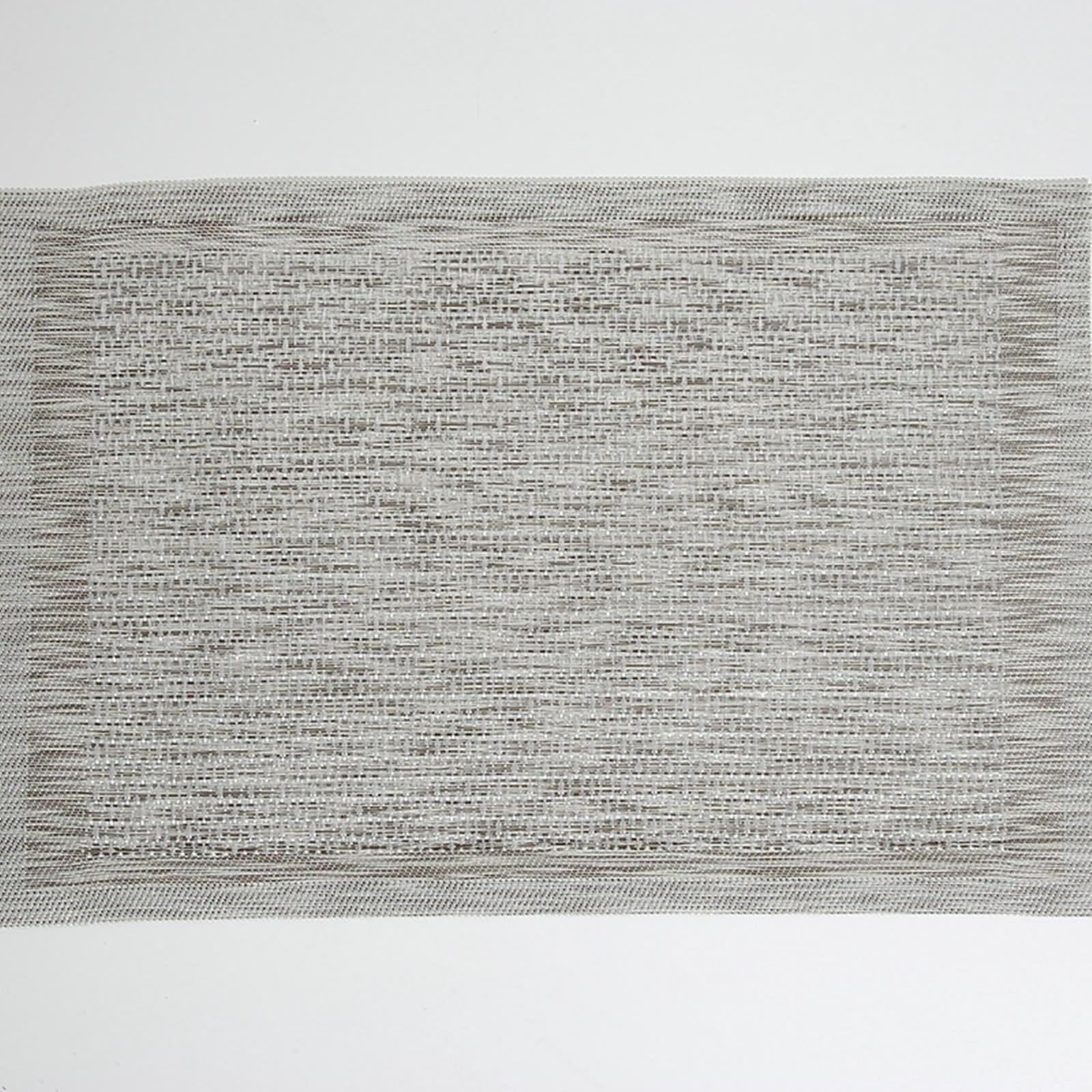 Juego de 10 manteles individuales americanos elegantes, para colocar debajo de platos de mesa modernos, de PVC para mascotas, 45 x 30 cm, rectangular, color plateado