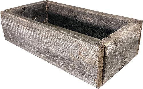 Miniatura 1 de Caja decorativa de madera de granero  Auténtica caja de madera envejecida para decoración de mesa, bodas, fiestas y hogar (madera envejecida)