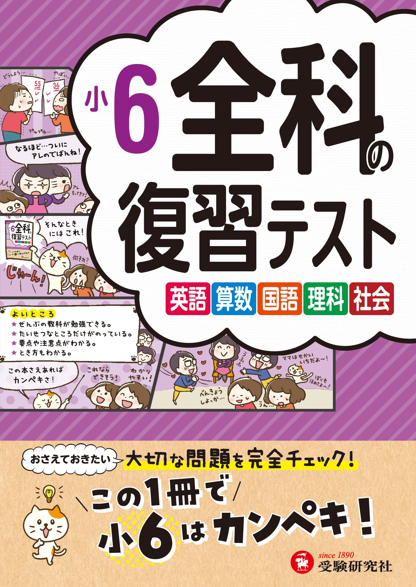 Amazon.co.jp: 小6 全科の復習テスト：小学生向け問題集/大切な問題を 
