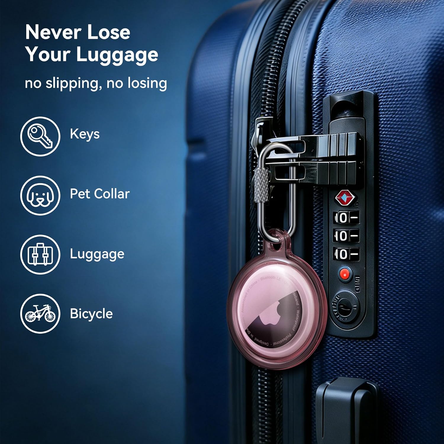 4 Pack Waterproof Case for AirTag (Gen1&2) [Screw Lock Carabiner] [Waterproof & Lightweight Cover] for Pets, Keys, Luggage, Backpacks, Travel Accessories - Image 6