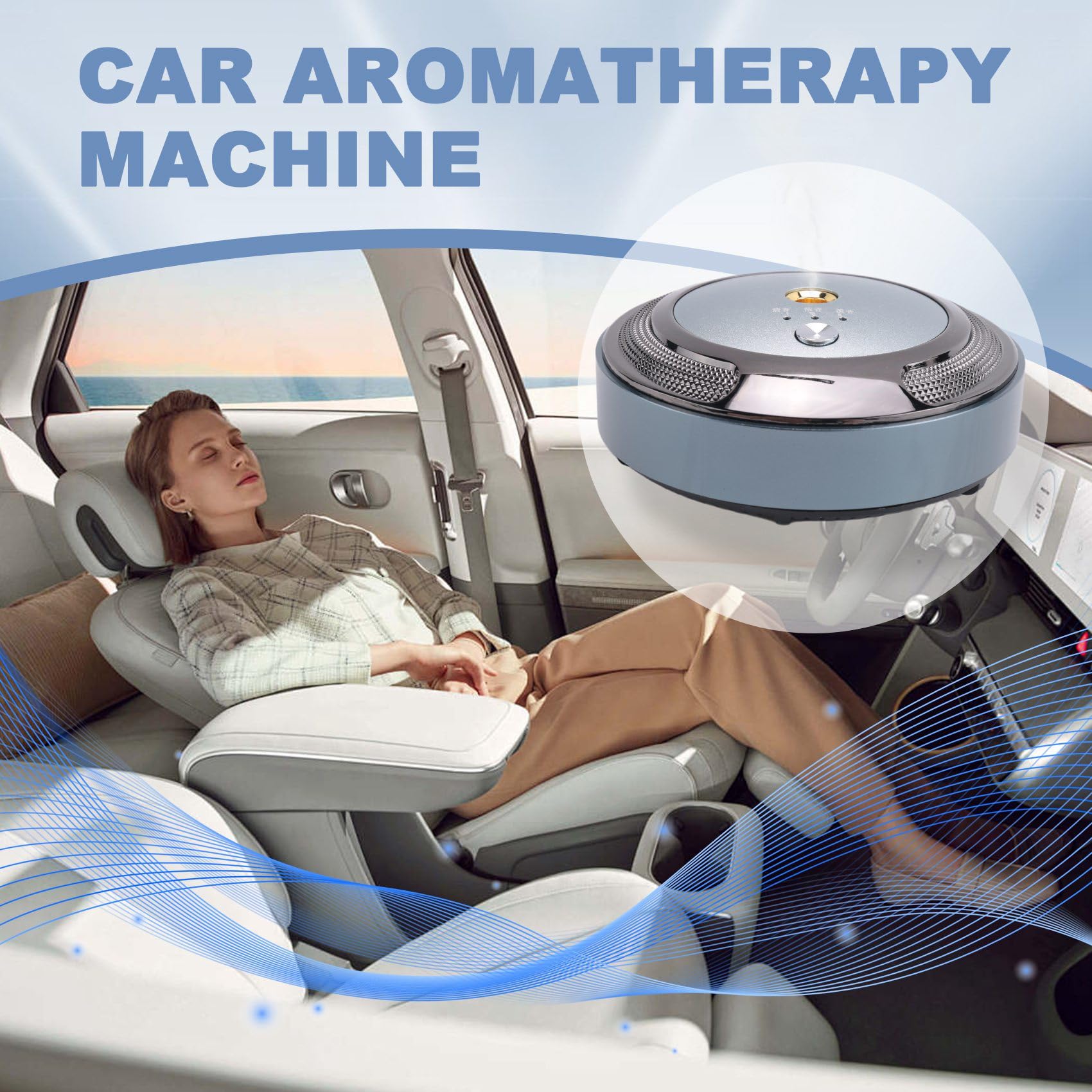 Ambientador para Coche, Difusor de Aroma Inteligente para Coche, Instrumento de Aromaterapia Inteligente para Coche, Purificador de Aire con Fragancia para Coche