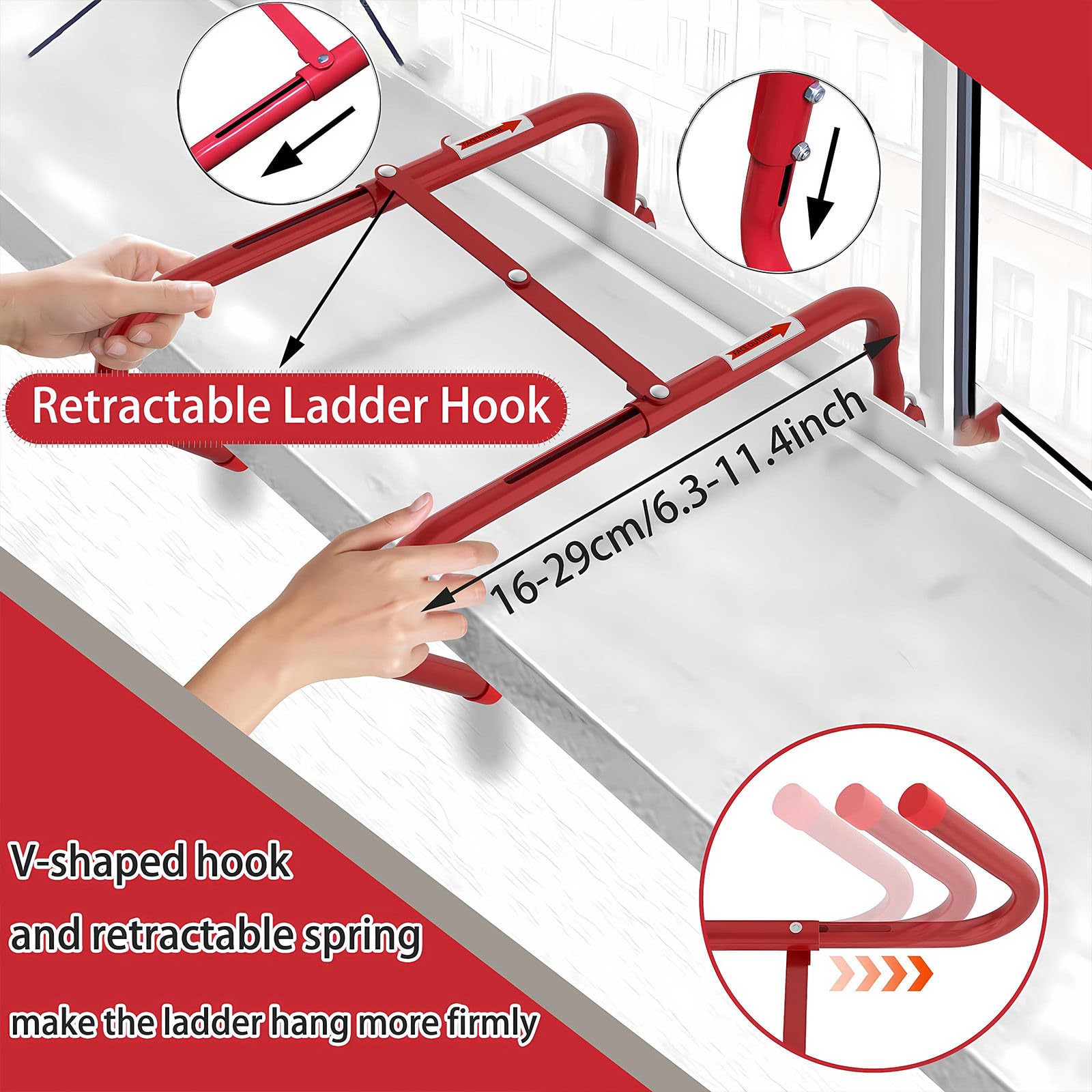 Escalera De Cuerda De Emergencia Escalera Portátil Plegable 2 a 6 Pisos, Peldaños Anchos Antideslizantes, Escalera De Evacuación Desde Ventana Y Equipo De Seguridad contra Incendios 4.5M/15Ft