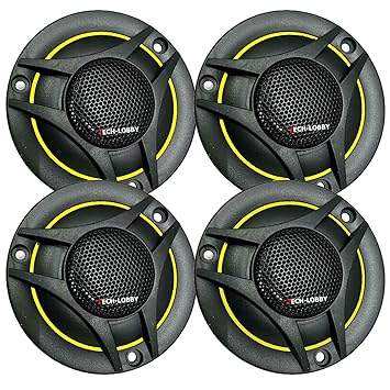 3'' High Power Piezoelectric Tweeter – 250W RMS / 400W Max – 4Ω – 4kHz–25kHz (Pack of 4)– for Car & Home Audio Systems with Capacitor.