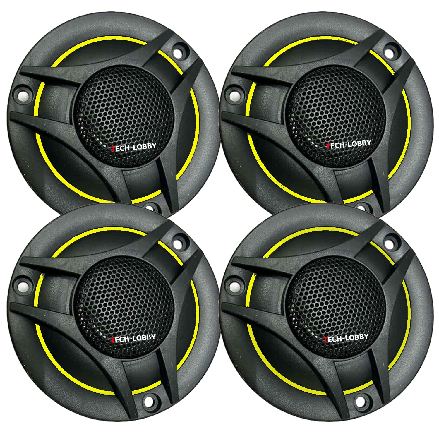 TECH-UNIQUE® 3'' High Power Piezoelectric Tweeter – 250W RMS / 400W Max – 4Ω – 4kHz–25kHz (Pack of 4)– for Car & Home Audio Systems with Capacitor.-image-41