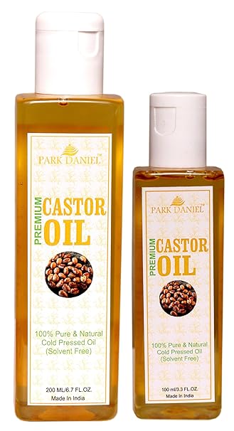 Park Daniel Premium Cold Pressed Hexane Free Castor Oil Combo Set(200 ml+100 ml) Bottles (300 ml)
