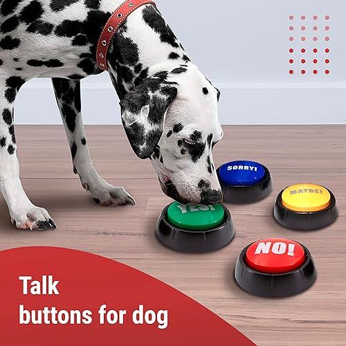 Miniatura 4 de Botón Sí No y botón Maybe Sorry, juego de 4 zumbadores de respuesta para espectáculos de juegos, botón de sonido, regalos de broma