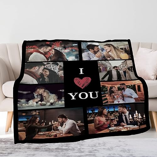 Miniatura 3 de Regalos personalizados de cumpleaños para el Día de la Madre para mamá, manta personalizable con fotos, regalos de aniversario, cumpleaños, boda,