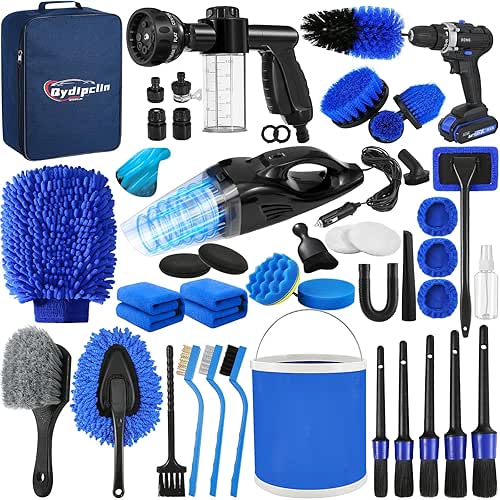 45Pcs Car Detailing Kit, Car Detailing Brush Set, Car Wash