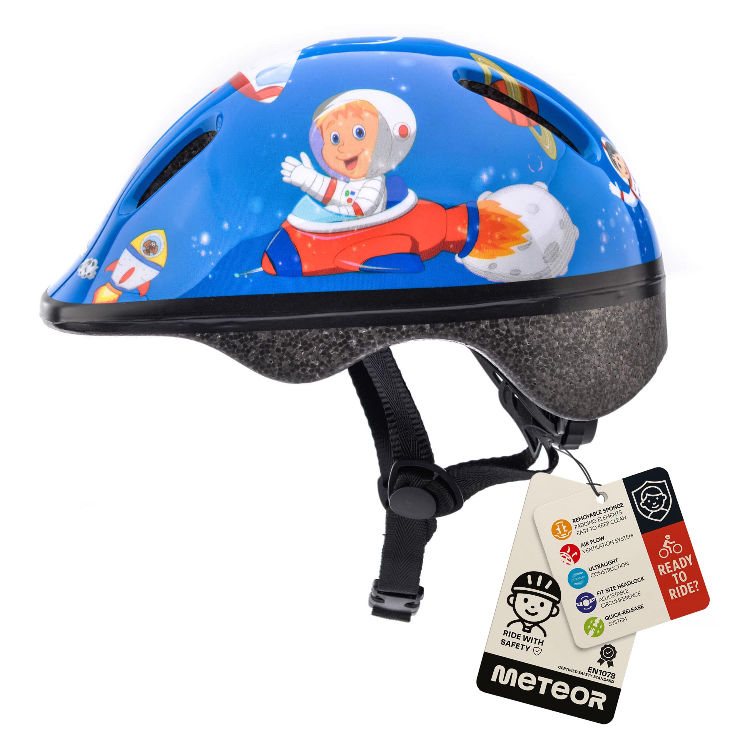 meteor® Kinderfahrradhelm Sicherer Fahrradhelm Kinder-Helm rollerhelm Jungen kinderfahrradhelm für Mountainbike Inliner skaterhelm BMX fahradhelm Scooter Kinder Bike Helmet