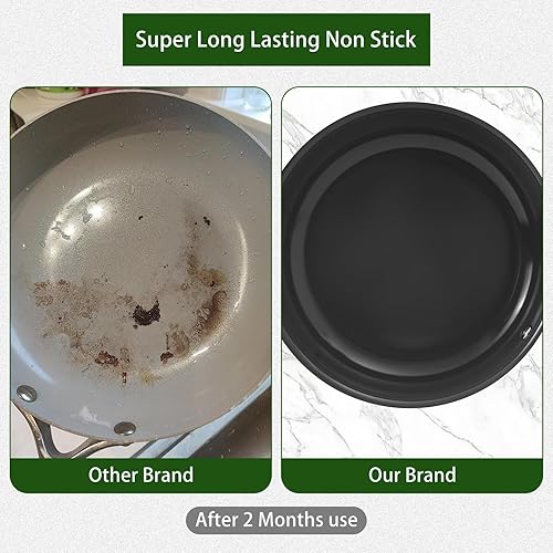 Miniatura 7 de Sartenes antiadherentes de cerámica Skillet, sartén grande antiadherente de 11 pulgadas para cocina, sin PFOA PTFE PFAs