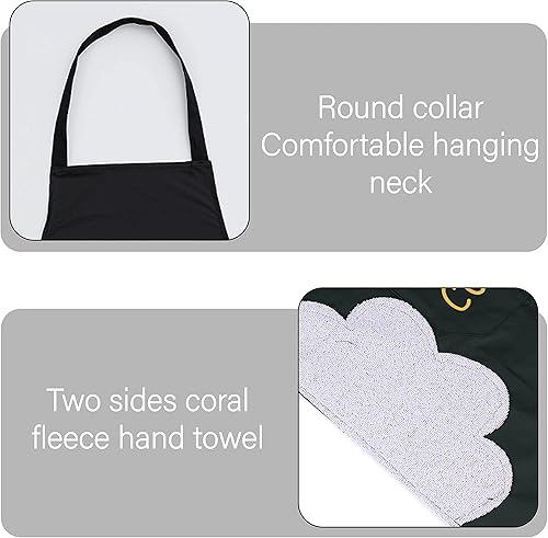 Miniatura 3 de Delantales para mujer con bolsillos, delantal de cocina con bolsillos para limpiar las manos, impermeables para cocinar y hornear