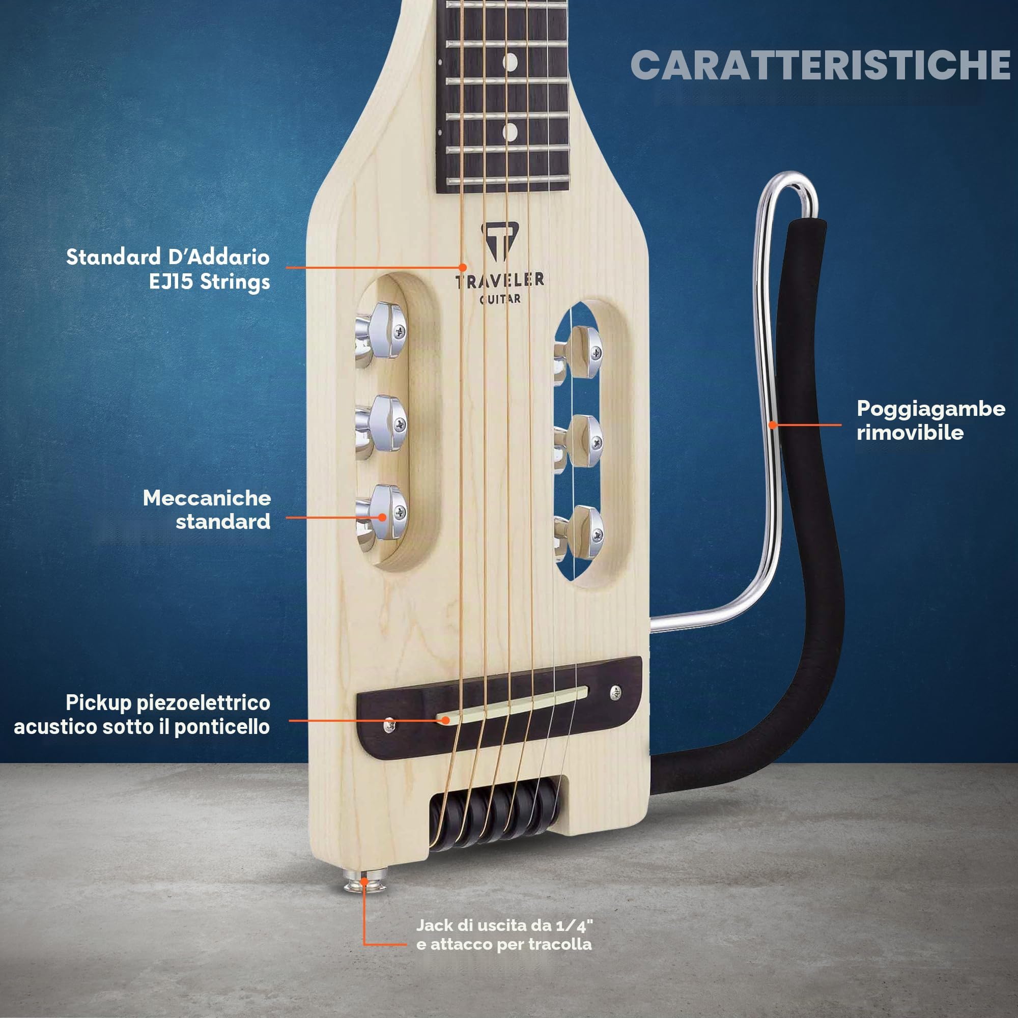 Chitarra elettroacustica Traveler Guitar Ultra-Light, acero (ULA MPS)