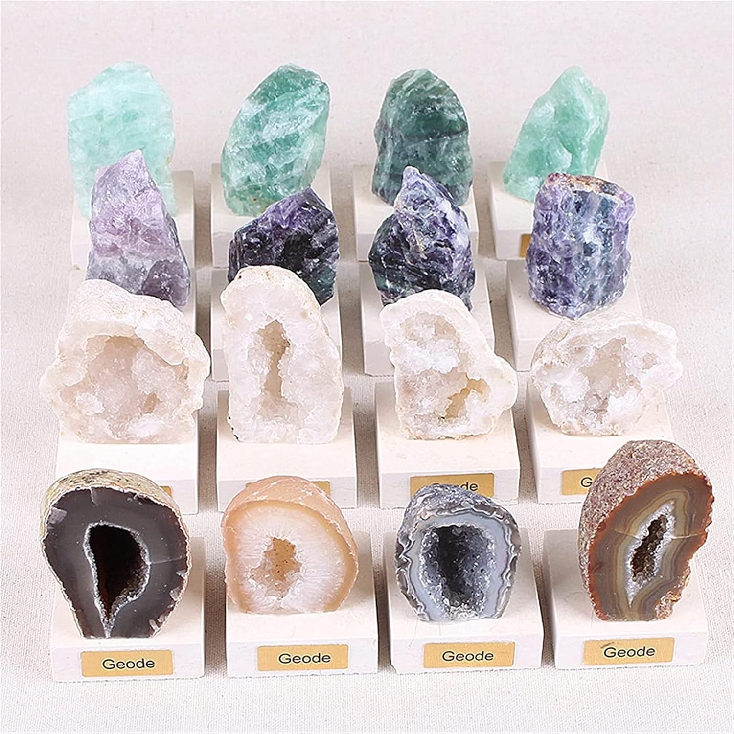 Natural Gemstones Tumbled Stones 1 Piece Geode Agate Natural Crystal Coloring Sample Freeform Mineral Stones U200BHOME Decoration Craft Manual Cutting Colouring (Color : Cyan Agate)