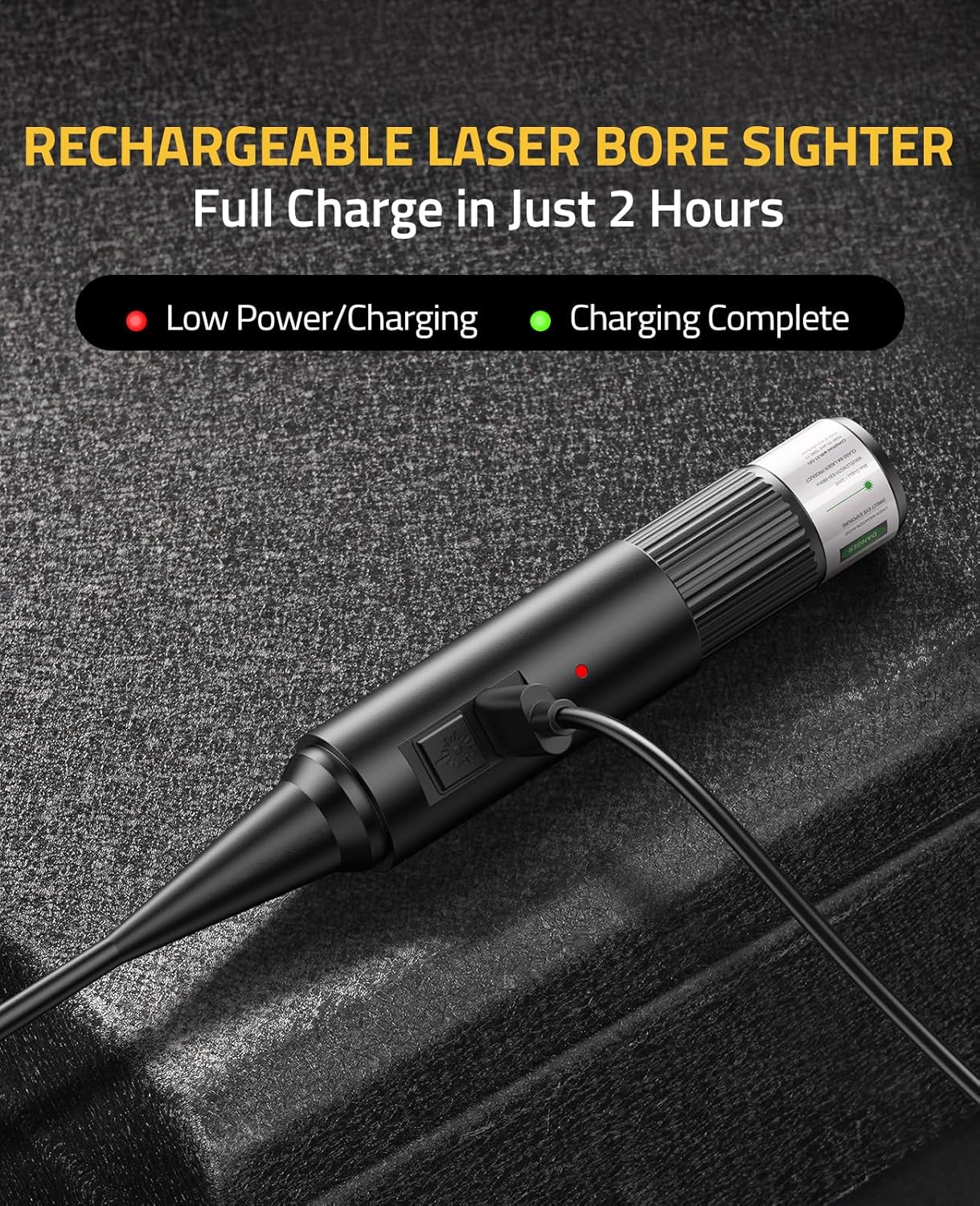 CVLIFE Laser Bore Sight Kit with 32 Adapter Fits .17 to 12GA Calibers Rechargeable Green/Red Laser Boresighter with Big Button Switch