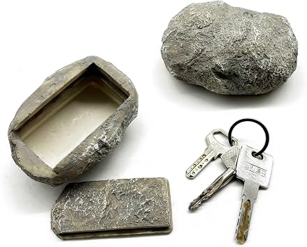 Hide a Key Fake Rock Safe Holder Realistic Stone Hidden Storage Place for Garden