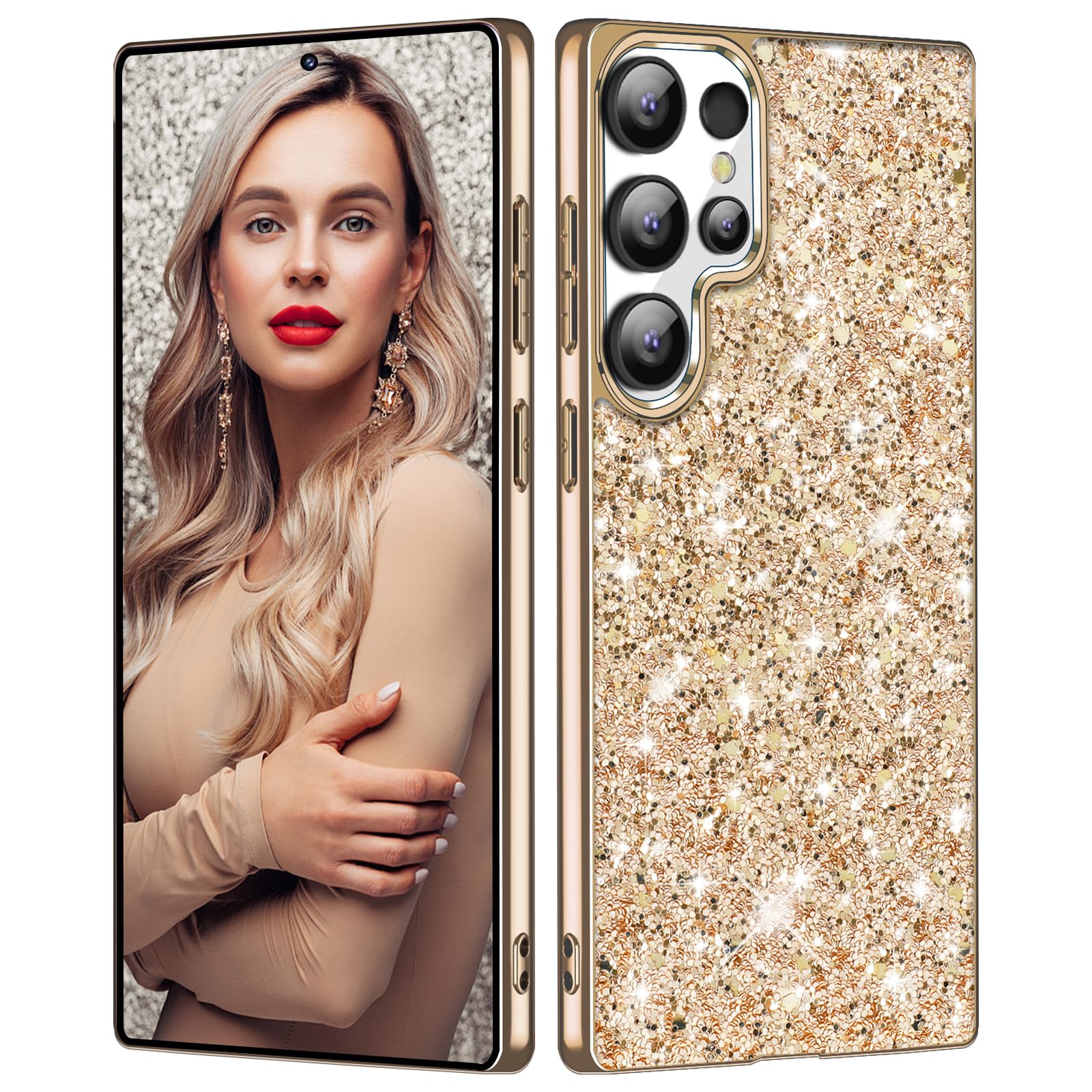 Amazon.com: S24 Ultra Glitter Case for Samsung Galaxy S24