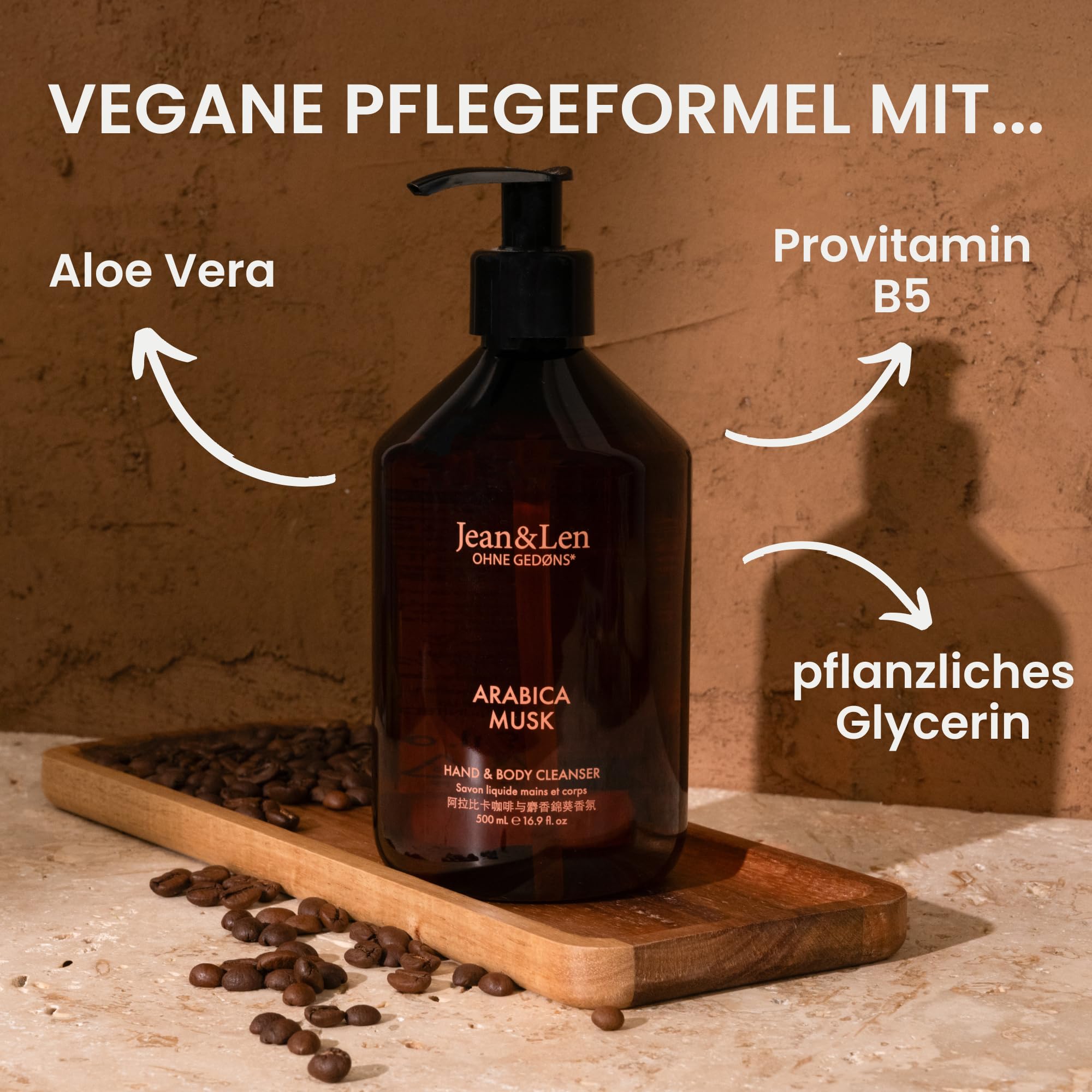 Jean & Len Hand and Body Cleanser Arabica and Musk - Image 3
