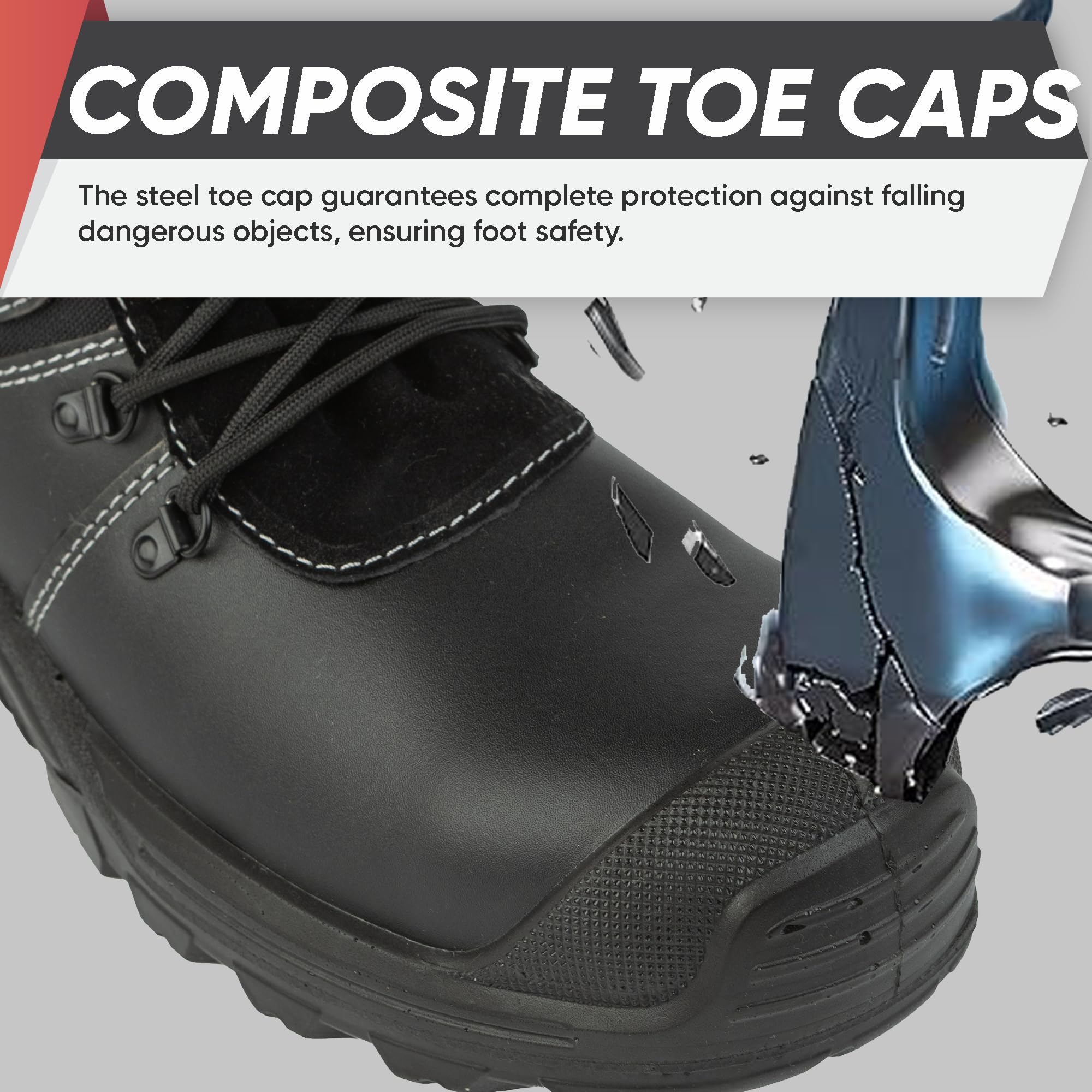 BWOLF GRIZZLY S3 - Scarpe da lavoro invernali da uomo S3, resistenti all'acqua e all'olio, antiscivolo, con tecnologia Re-Flect e suola ergonomica