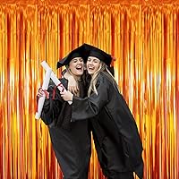 Vista 3 de GOER - Cortinas de tiras metálicas/oropel para fiestas, telón de fondo para fotos, cumpleaños, graduaciones, Año Nuevo, bodas, de 3.2 x 9.8 pies