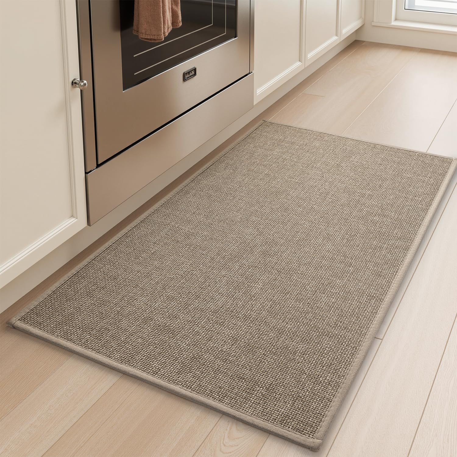 SIMILAR TO STOCK PHOTO tchdio Kitchen Mats for Floor, Rubber Backed Kitchen Rugs Non Slip Washable, Superior Absorbent Kitchen Runner Rug Easy to Clean, Comfort Kitchen Floor Mat Front of Sink (Tan, 20\" × 32\")