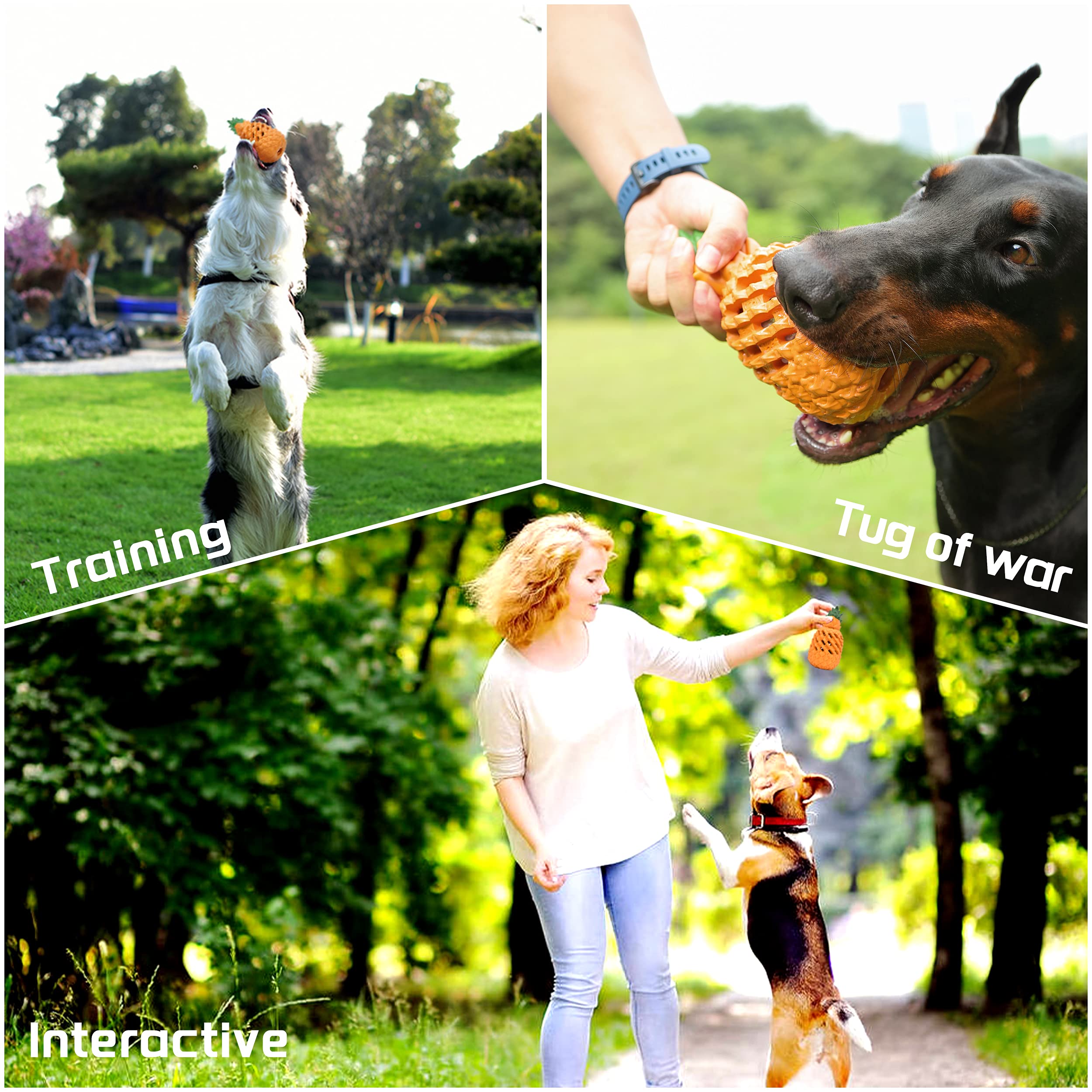 Hundespielzeug für große Hunde, Ananas-Kauspielzeug für Aggressive Kauer, unzerstörbares Hundespielzeug für Aggressive Kauer, Hundespielzeug für Aggressive Kauer (groß)