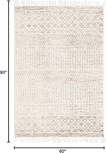 Miniatura 2 de Mark&Day Alfombras de área, 5 x 7 pies, color rosa pálido, alfombra rosa crema para sala de estar, dormitorio o cocina (5 pies x 7 pies 6 pulgadas)