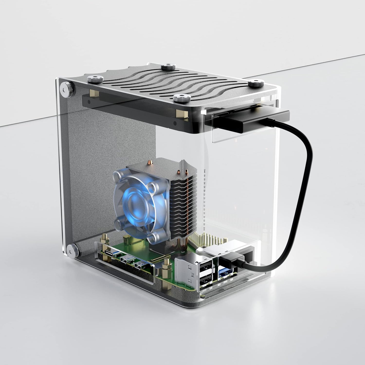 Vilros Raspberry Pi Reveal -A Raspberry Pi Compatible Desktop Tower Style Case with Built in Cooling