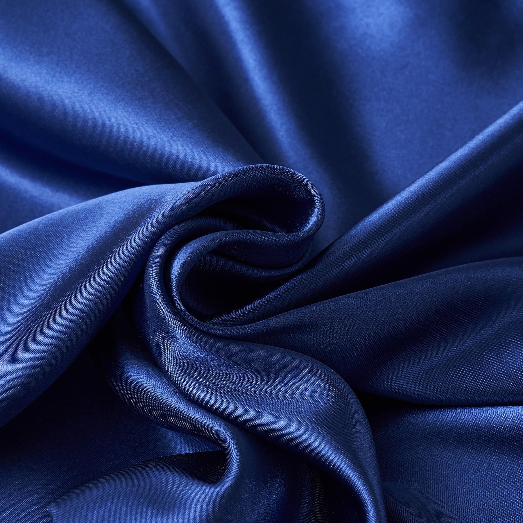 Parure de lit en satin 200x220 Bleu foncé gris Wendebettwäsche Deluxe soie satin lisse brillant doux satin 3 pièces avec fermeture éclair et 2 taies d'oreiller 80x80 cm
