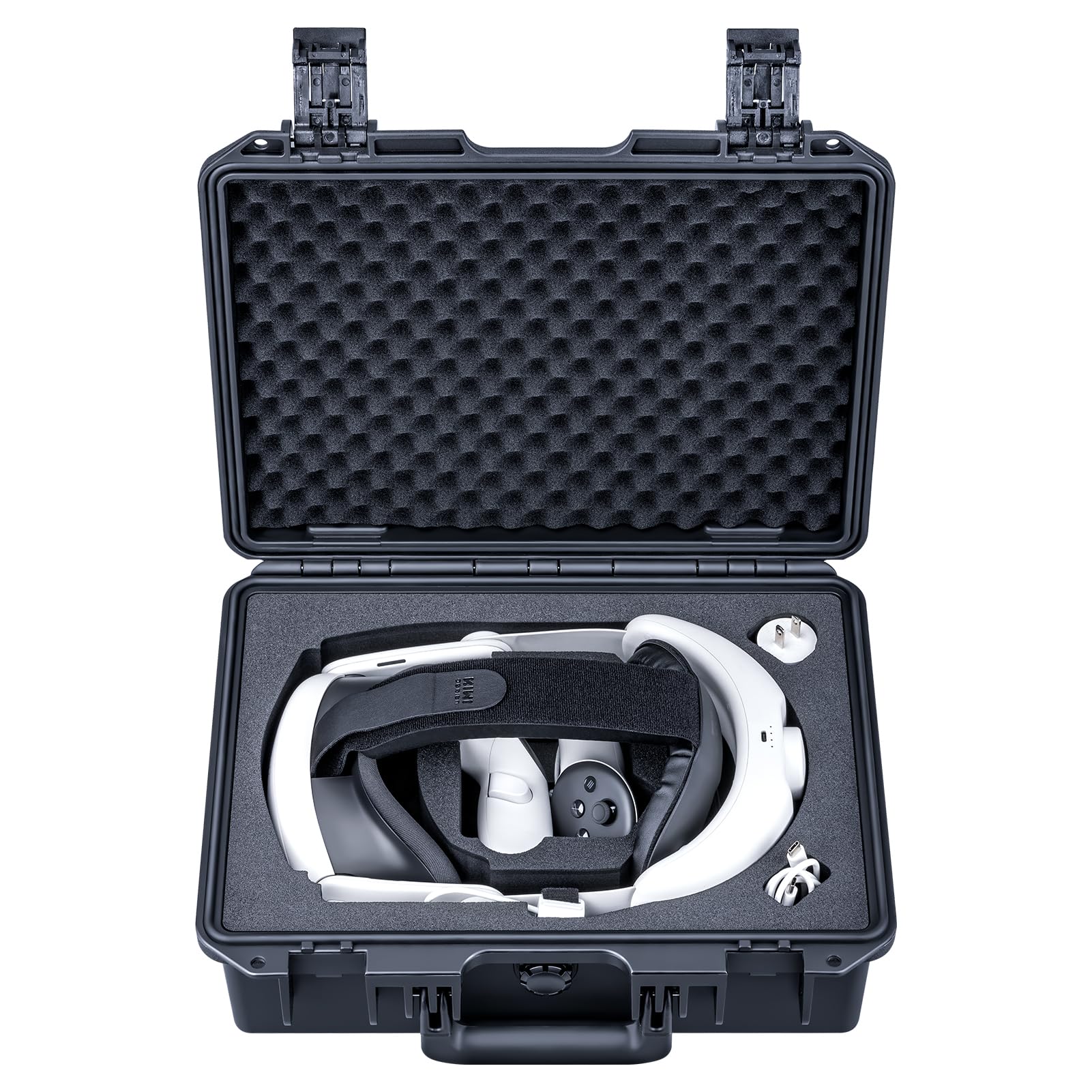 Lykus Titan OQ210 Case impermeabile per Quest 3S/Quest 3 e fascia testa Kiwi Design K4 con batteria
