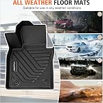 All Weather Floor Mats for Mazda 3 2019-2025 2026, TPE Rubber Floor Liners Anti-Slip Full Set Automotive Mats for Mazda 3 2025 2024 2023 Accessories(Only for FWD)