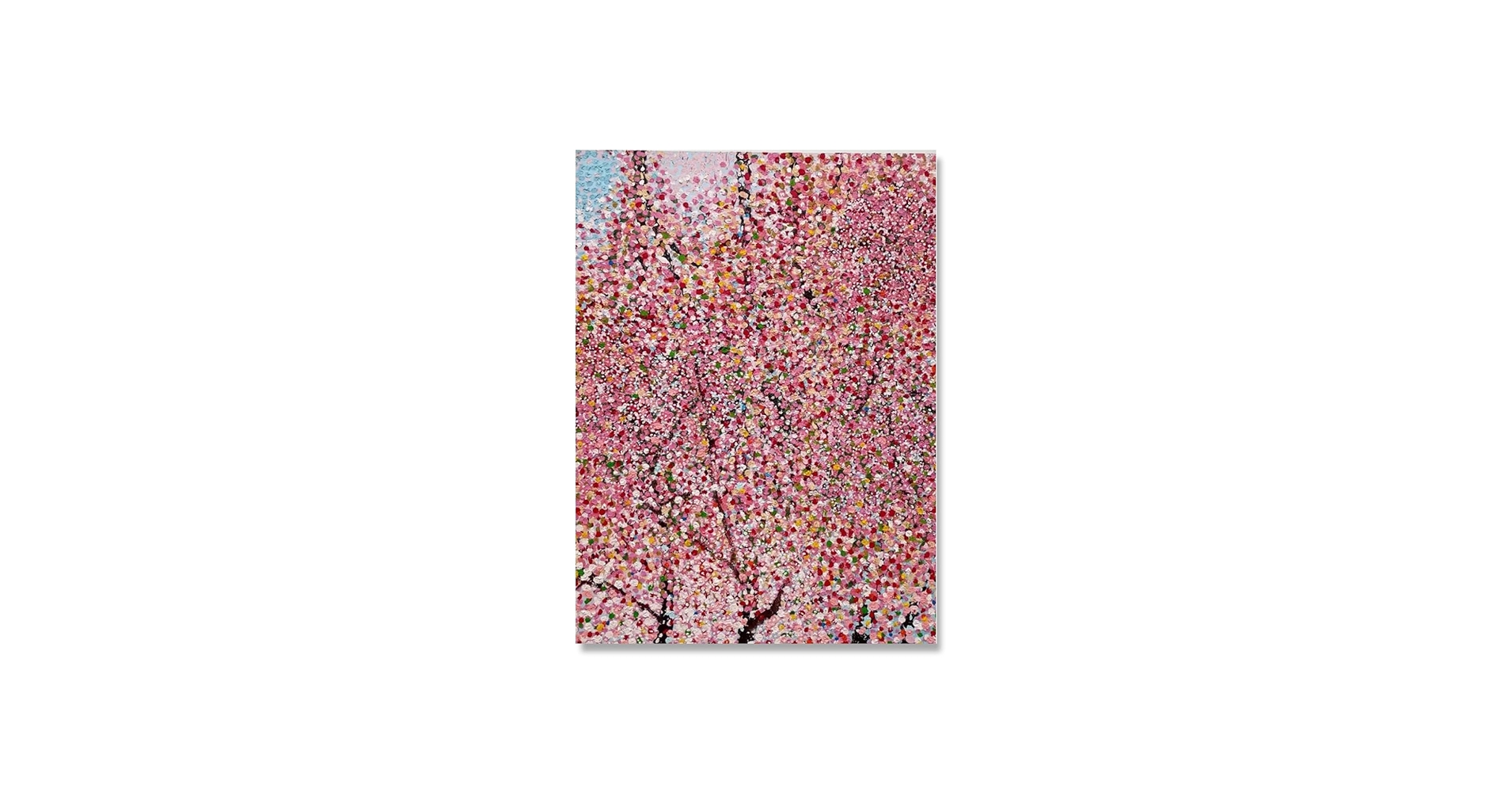 Amazon.co.jp: ダミアン・ハースト 桜ポスター ピンク レッド