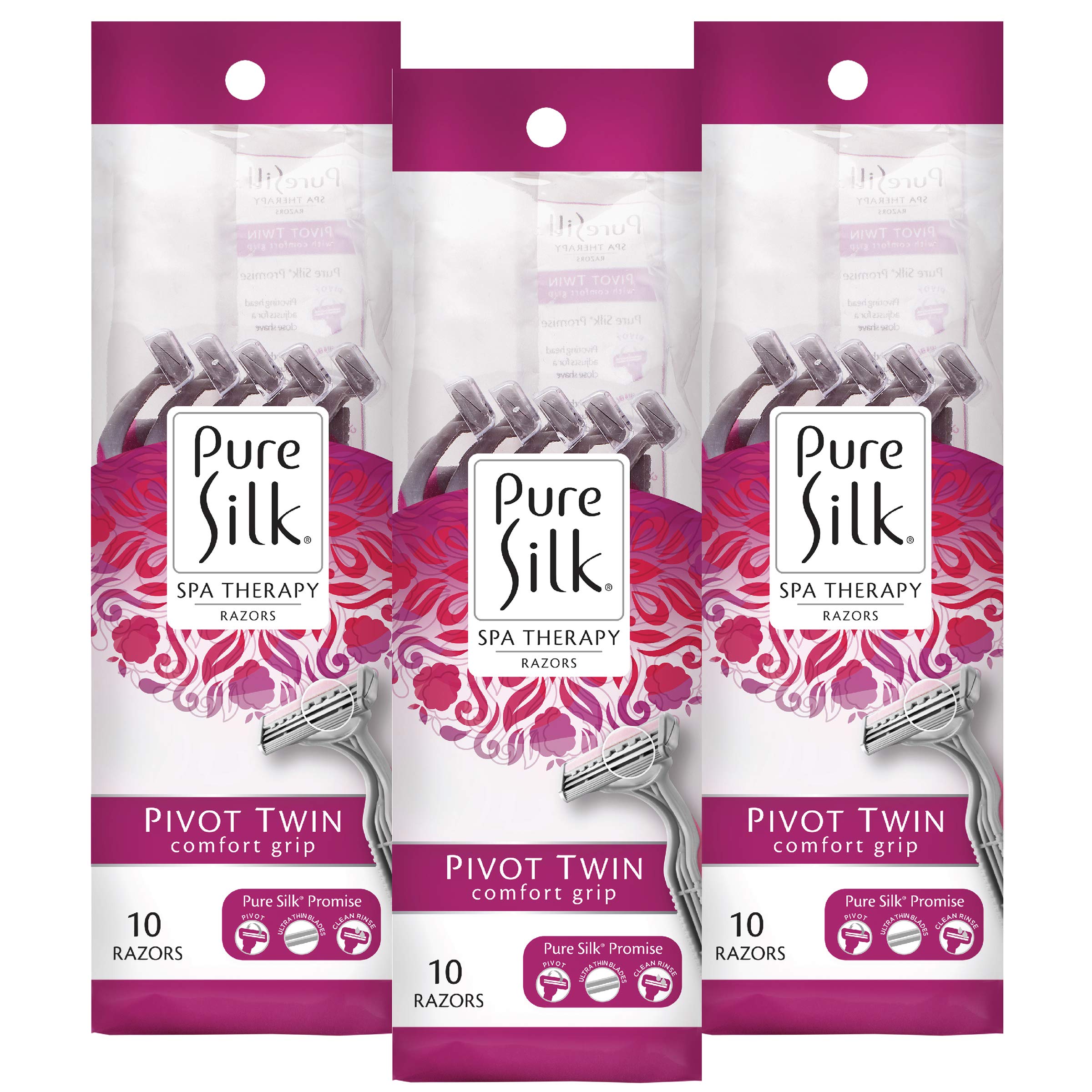 Amazon.com: Pure Silk Pivot Twin Premium Disposable Razor, 10