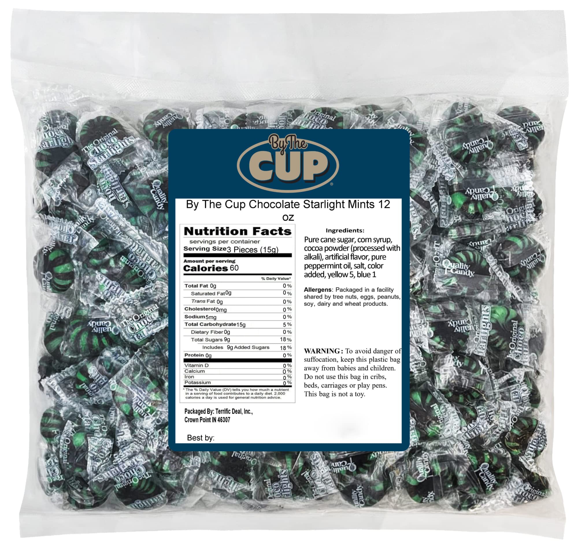 Amazon.com : By The Cup Chocolate Starlight Mints 12 oz : Grocery & Gourmet  Food