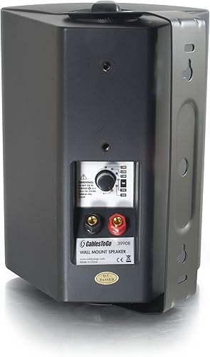 Miniatura 4 de C2G Legrand - Altavoz de montaje en pared, altavoz de sistema de audio ideal como altavoz de sistema PA, aula o sala de conferencias, negro, 1