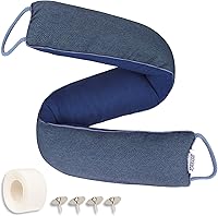 Vista 7 de TORRAMI Tapón de corriente de puerta de 38" debajo de la parte inferior Aislante de ruido de aire de 2.2LB, sello de protección del tapón de Gris