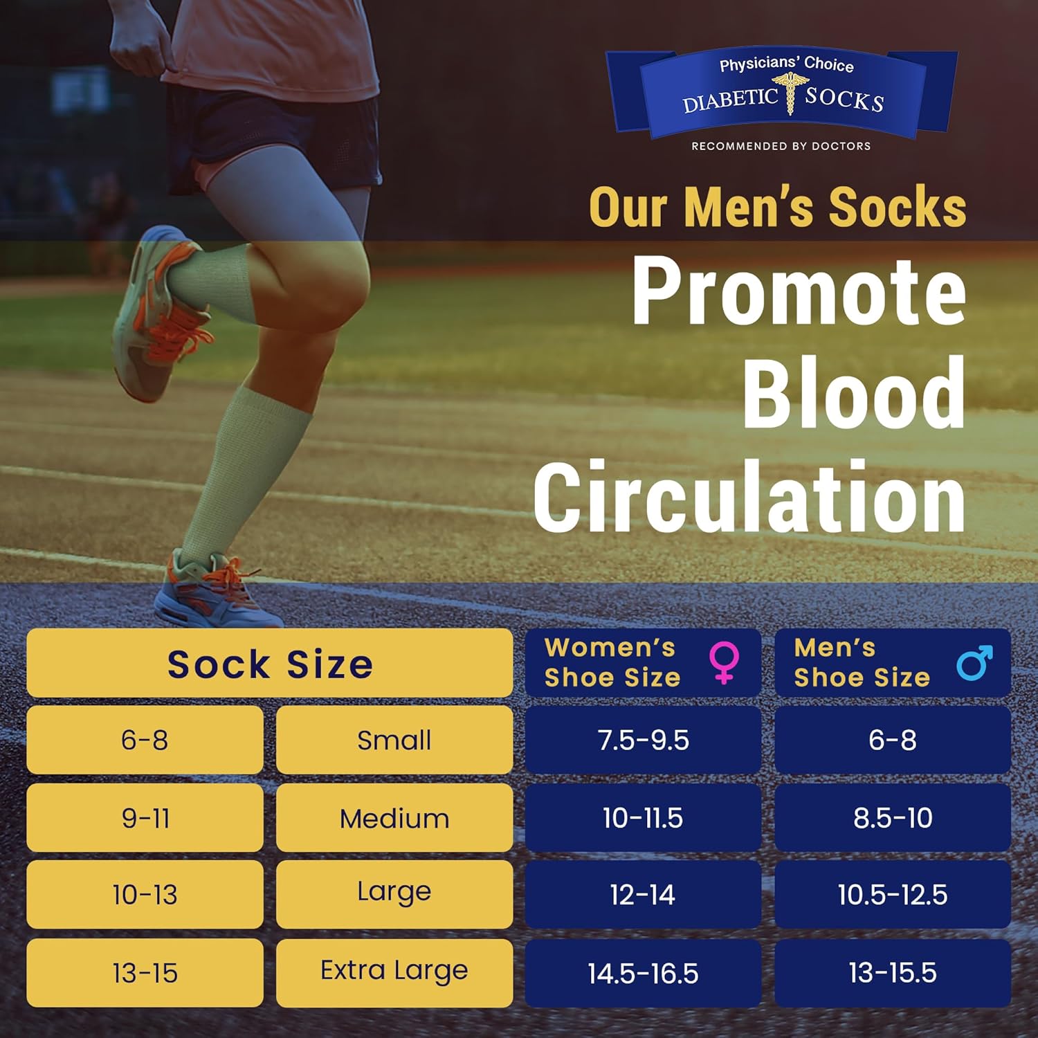 PhysiciansChoiceDiabeticSocks - Diabetics Socks for Men & Women - Neurosocks - Seamless Over the Calf Socks - 12 Pack