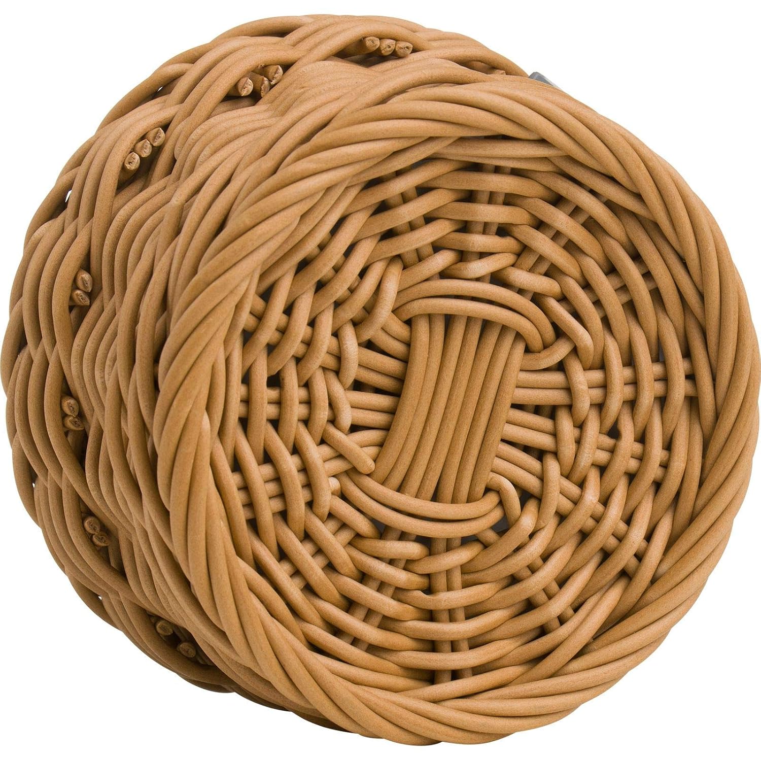 Saleen 02100204160 Round Wicker Basket with Porcelain Bowl Insert, Beige, SMALL