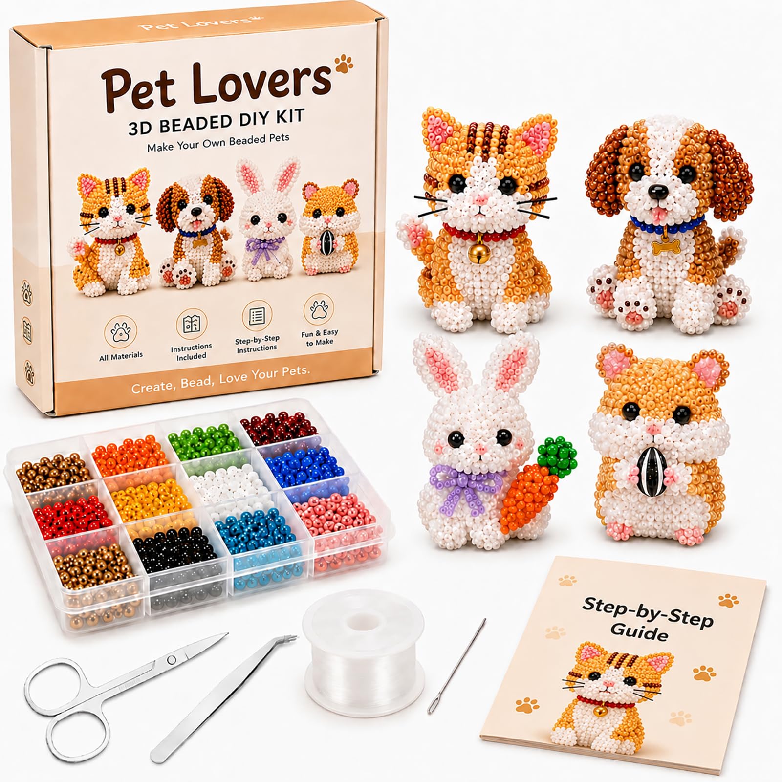 Animales con cuentas 3D en este kit de bricolaje Kelamit interactivo 8