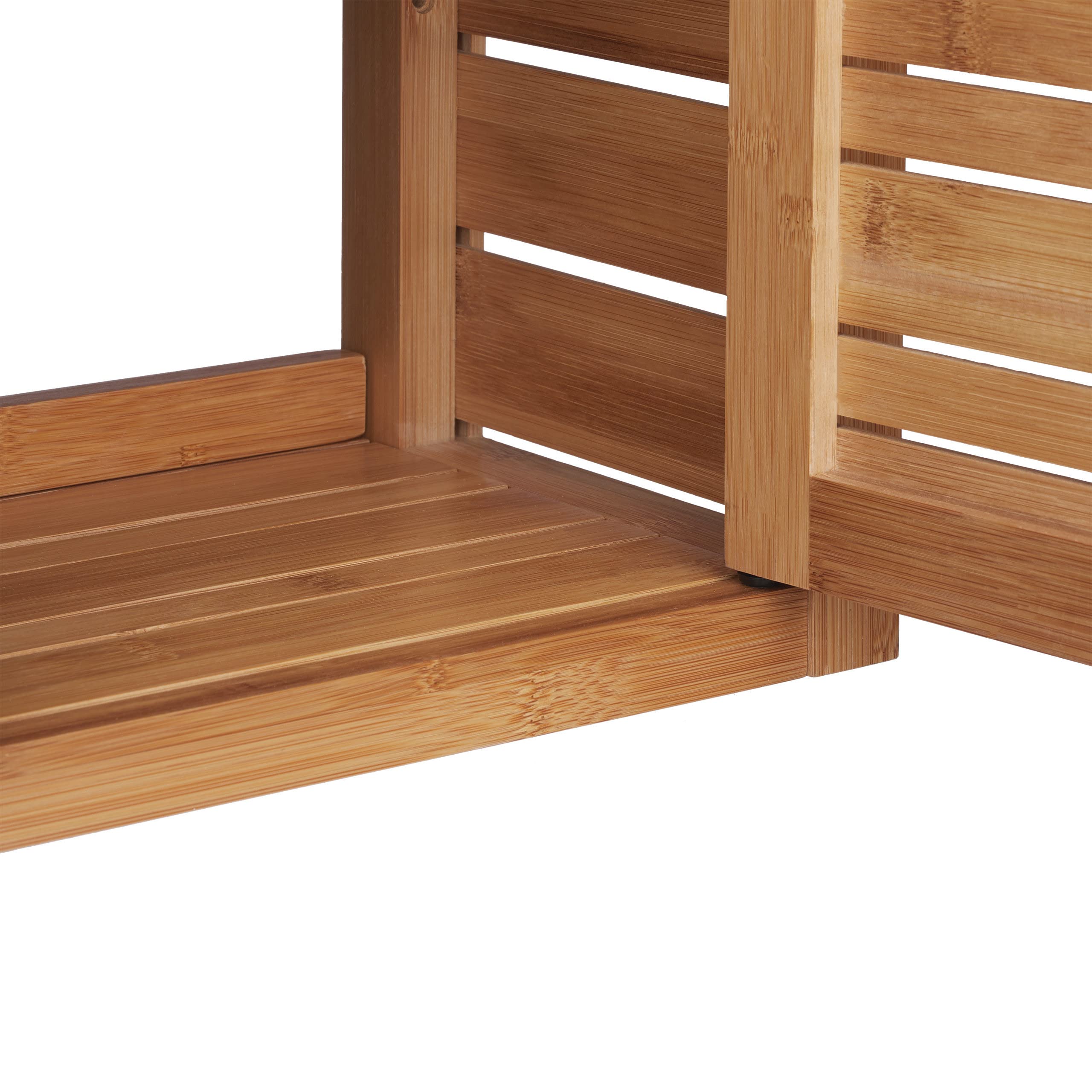 Relaxdays, Naturalna szafka ścienna z bambusa, 2 drzwi, półki wkładane z regulacją wysokości, kwadratowa szafka wisząca, wys. x szer. x gł.: 56,5 x 56 x 21 cm