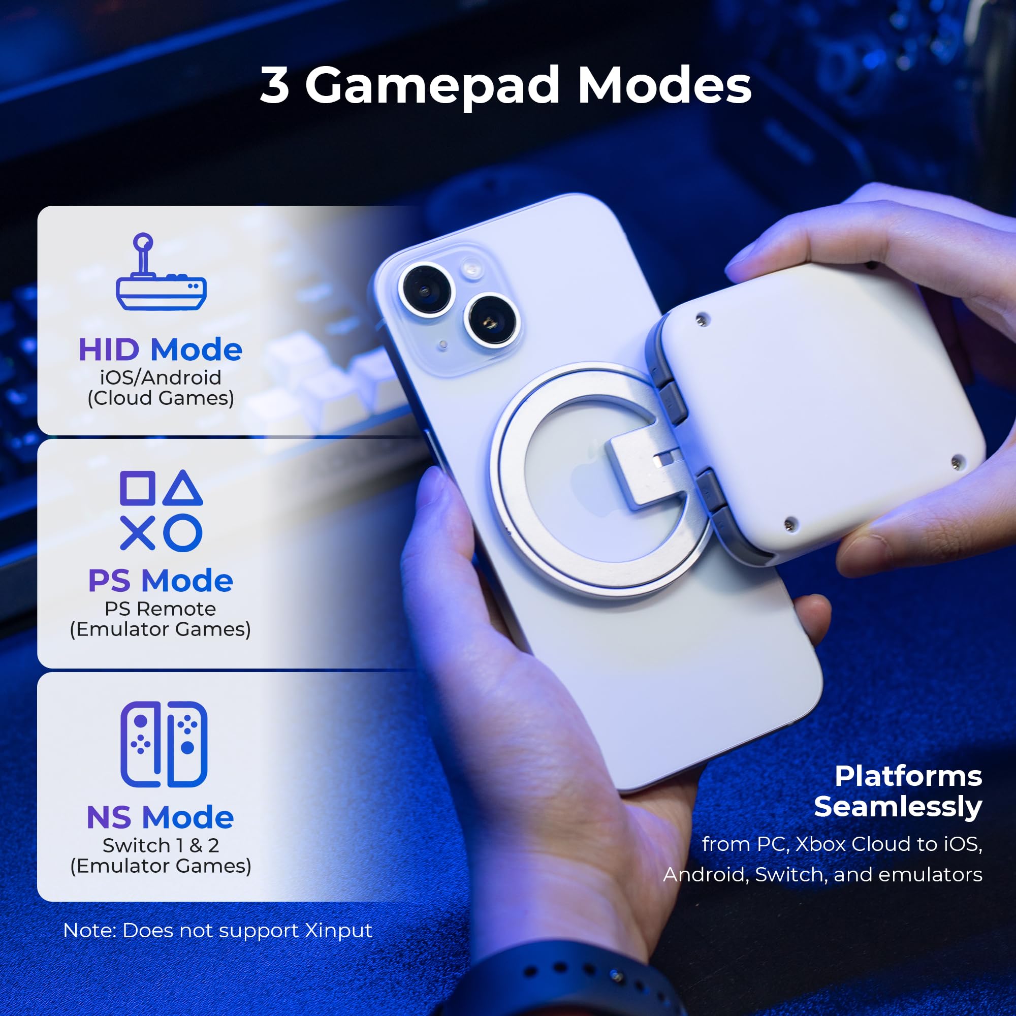 abxylute M4 Snap-On Mobile Gaming Controller for Android & iPhone