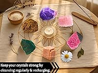 Vista 5 de Amazing Gemstone Cristales para el período agradable del ciclo menstrual menstrual, juego de 6 piedras de sangre, cuarzo rosa, piedra lunar