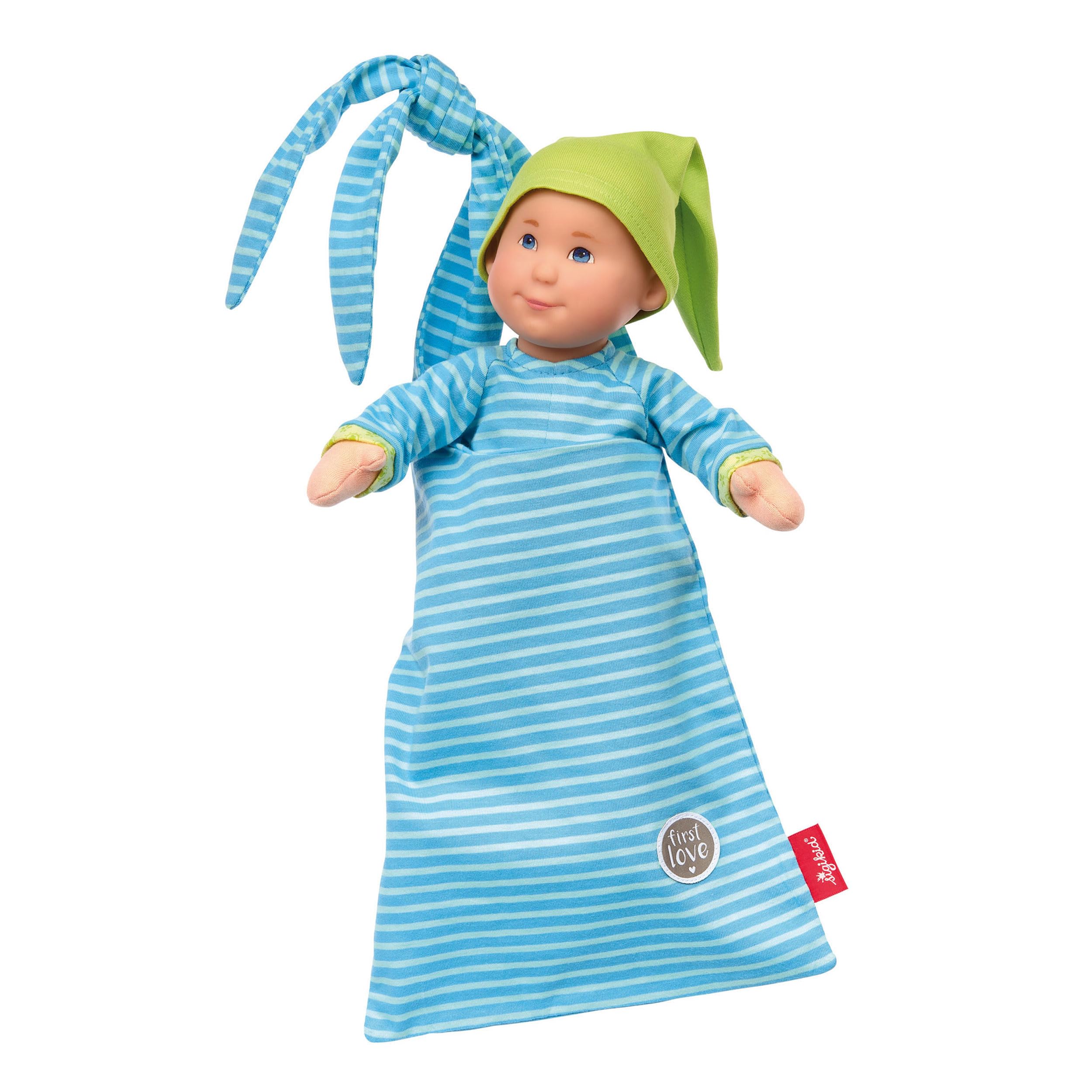 sigikid, Jungen, Spielpüppchen mit Beutel, Pallimchen, Softdolls, Blau, 24924, 34 x 11 x 10 cm