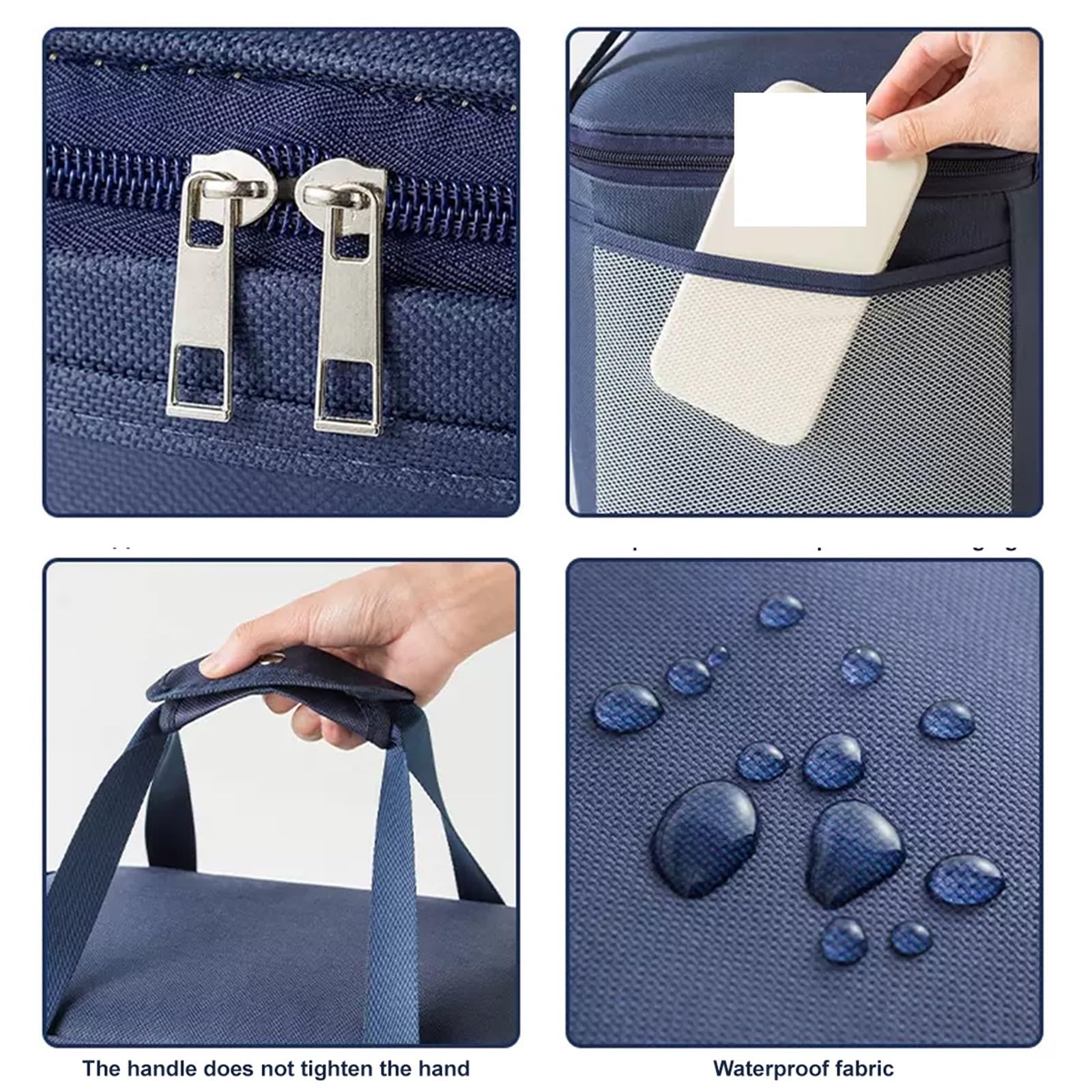 Sac de Camping, Lot de 2 Sacs isolants épais et imperméables en Aluminium for l'extérieur, for la Maison, Cuisine Le Rangement(Blue,25 * 18 * 15cm)