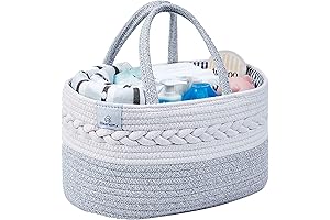 Large Baby Shower Gift Bag for Boy: Clearworld Diaper Caddy Organizer in Grey
