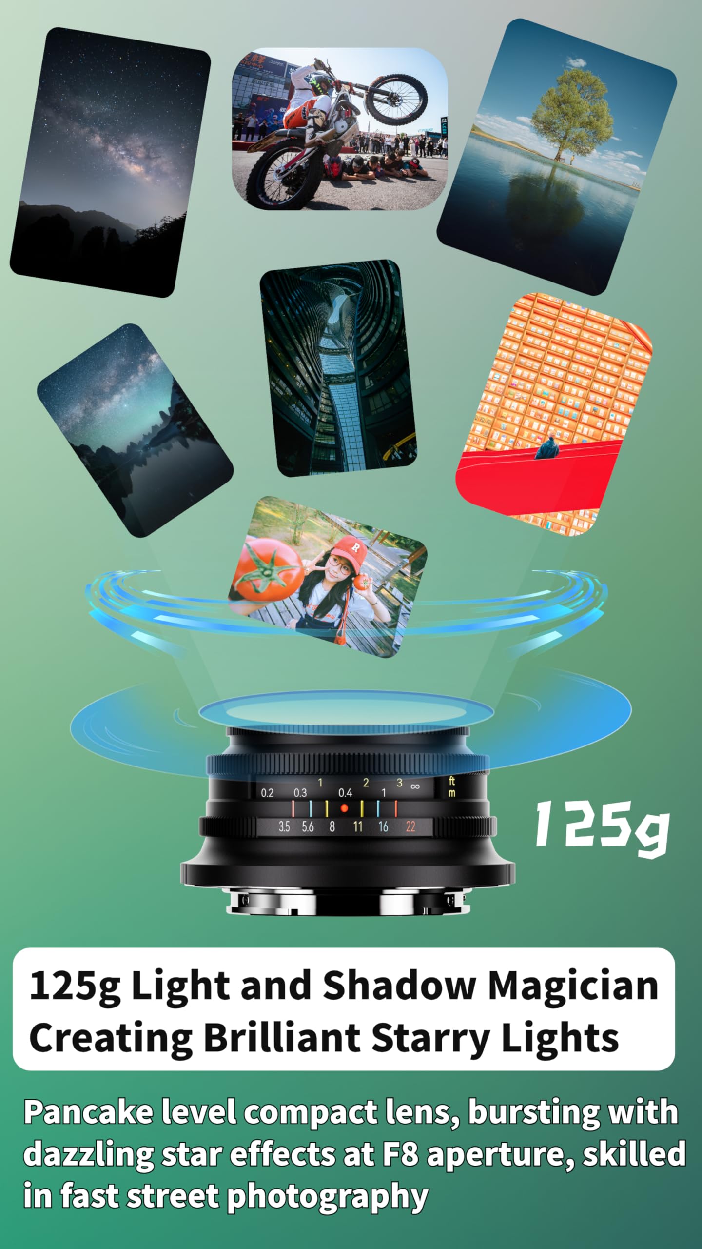 7Artisans 10mm F3.5 ultra grande angolo M43-Mount obiettivo, 108° APS-C messa a fuoco manuale obiettivo, compatibile con M4/3-Mount GH 1, GH 5,GX8, GF1,GF6, GF7, GF8,DC-BGH1 Alpha 7 IV